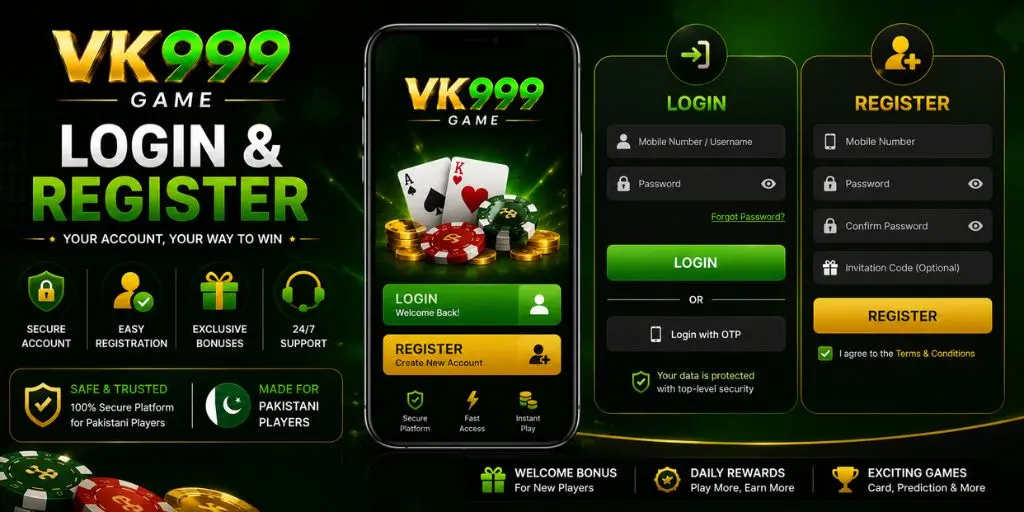 VK999 Game Login & Register